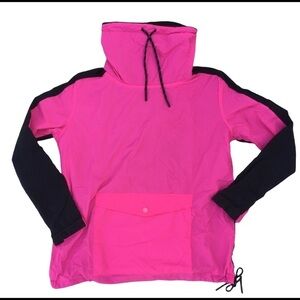 NWOT Cowl Neck Anorak Color Block Pullover